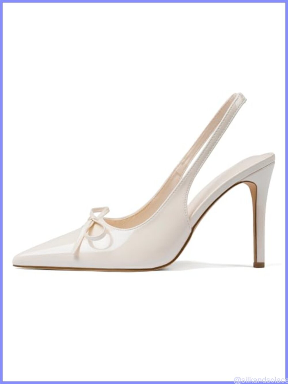 Womens Pointed Toe Slingback Stiletto High Heel Pump